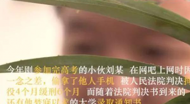 同时收到大学录取通知书和法院判决书 竟是因一部手机