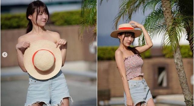 呆萌女神草帽遮上身惹遐想,被热到娇喊:有点不想穿衣服