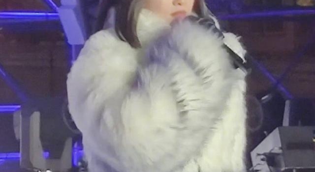 张韶涵东北商演穿成座山雕,一身宋丹丹式貂绒,远看像140斤