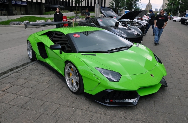 兰博基尼Aventador改装 绿色外观超抢眼