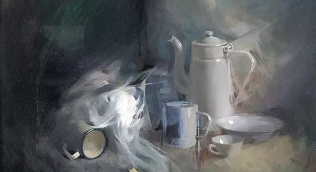 黑暗中的一抹希望 赏析Recibe Catala的静物油画作品