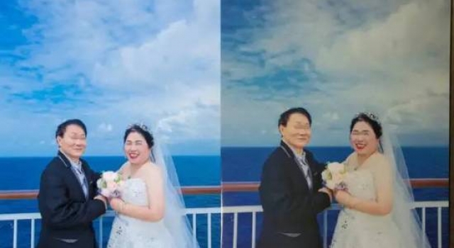 70岁老夫妻邮轮婚纱照后续 摄影公司出面辟谣:原图在此