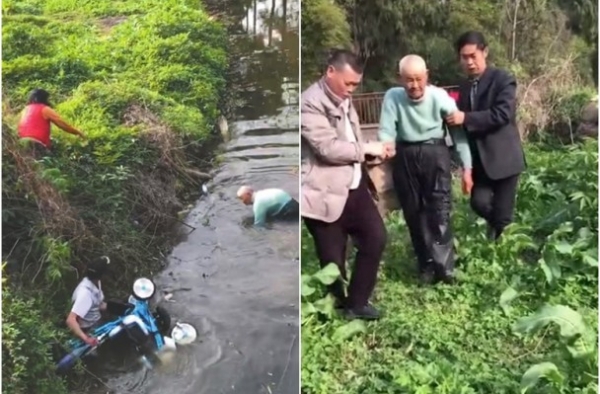 九旬老兵跳河救幼童 老人：孩子千万不能有事