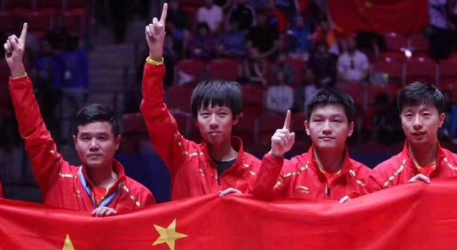 张继科祝贺九连冠 中国乒乓球依然强势