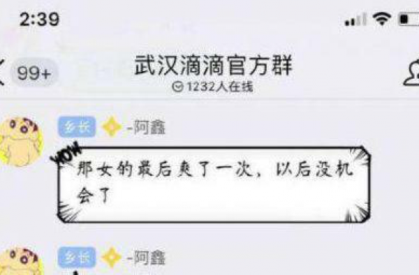 武汉滴滴群聊被爆光 内容让人引起极度不适感，言语污秽