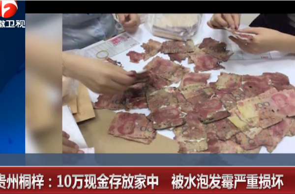 10万现金被水泡发怎么回事？能挽回吗？已经发霉了。