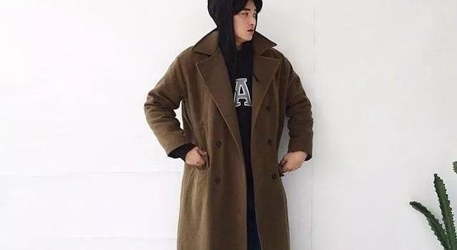 小清新男生男士大衣怎么穿？简简单单的的大衣搭配！