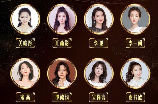 2020金鹰女神投票榜！谭松韵第一，李沁第二，虞书欣第三