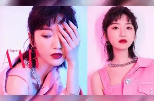 小圆眼毛晓彤，原来是这么化出女人味的
