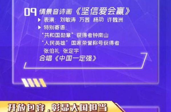 2020央视国庆晚会节目单完整版 播出时间+频道+明星阵容