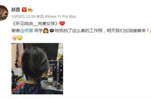 杨幂为赵薇拍背影照 杨幂赵薇合作的新戏叫什么