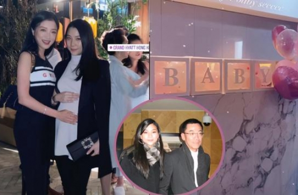 陈冠希前女友杨永晴怀孕八个月，与霍启刚堂妹办派对，孕照很惊艳