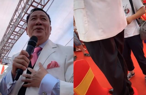 影帝万梓良商演只能站凳上唱歌，一件西装穿7年，为养娇妻忙捞金