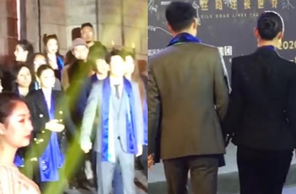 小沈阳红毯候场主动牵手李小萌，紧紧握住好久才松开，被指不避嫌