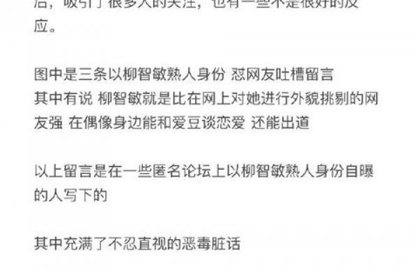 韩网上传的，柳智敏好朋友上传的争议澄清帖