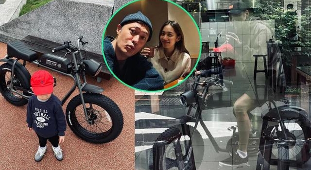 隔离结束！余文乐出关 心痒晒新玩具 陪儿子踩单车零保护措施