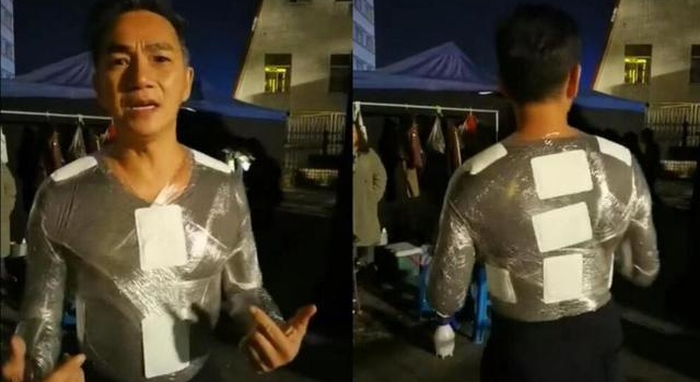 戏骨骆达华零下敬业拍戏，身上裹保鲜膜，贴暖宝宝下水引爆炸担忧